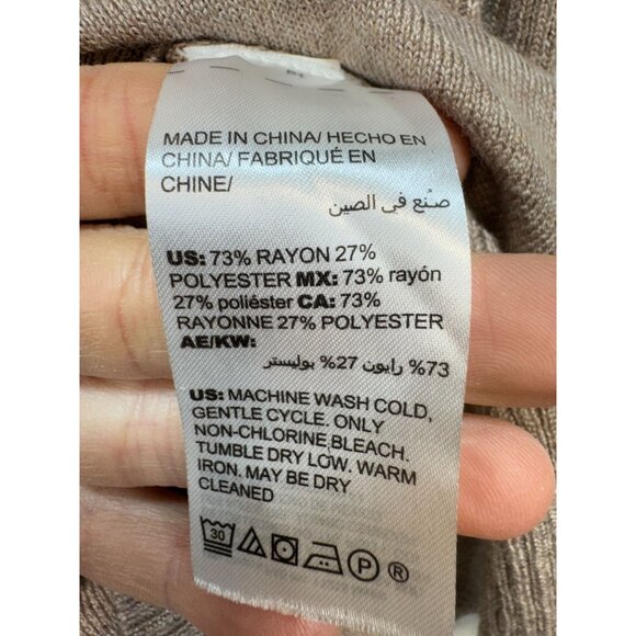 Chico's Womens Easywear Rayon Tank Top Summer Size 2 US L Solid Tan Lightweight - Picture 4 of 9